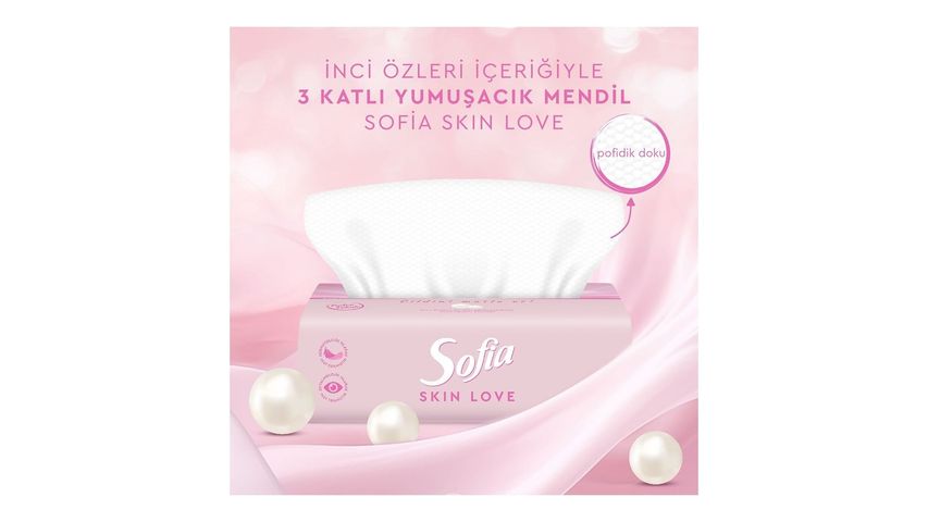 Sofia Skin Love Pudra Kokulu Mendil 100'lü