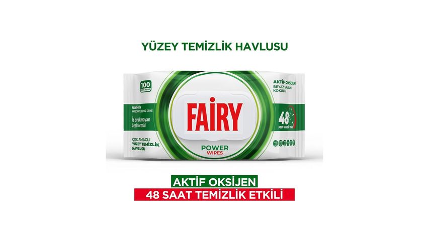 fairyaksan Fairy White Soap Scented Surface Cleaning Towels, 100 pcs