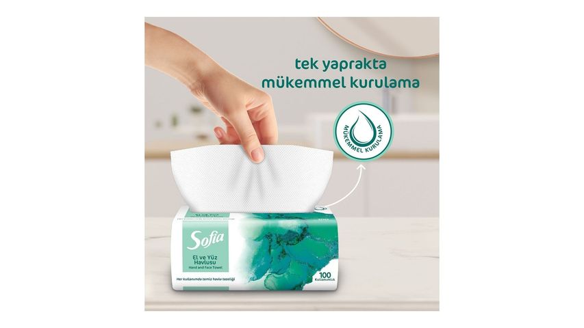 Sofia Hand and Face Towel 100 pcs