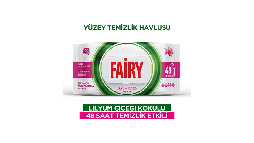 Fairy Lily Flower Scented Surface Cleaning Towel 100 Pieces