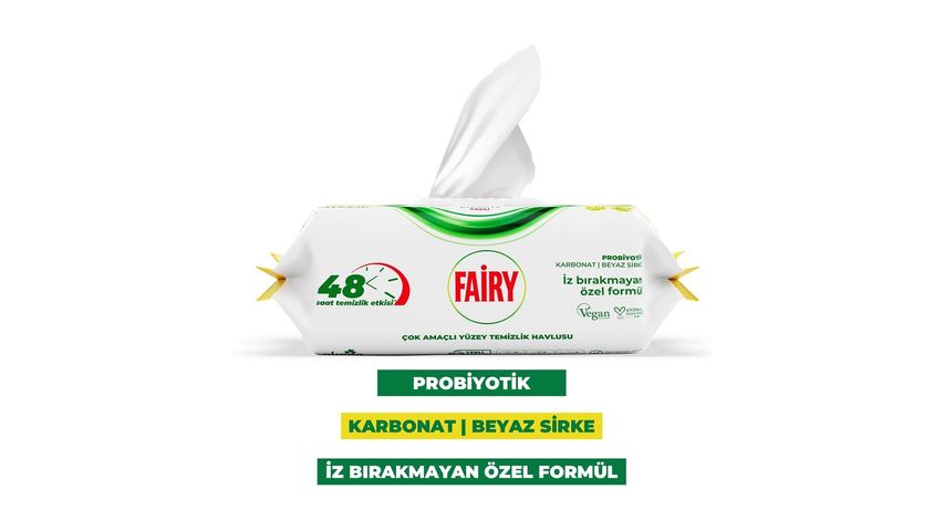 fairyaksan Fairy Lemon Scented Surface Cleaning Towels, 100 pcs