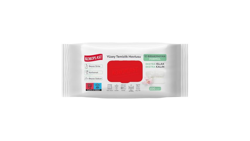 Koroplast Surface Cleaning Towel White Soap Scented 100 Pieces