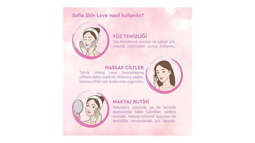 Sofia Skin Love Pudra Kokulu Mendil 100'lü