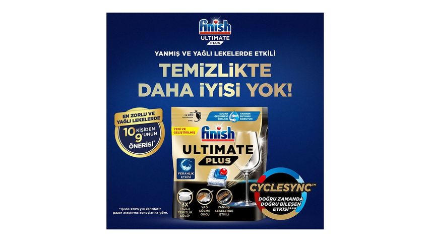 Finish Ultimate Plus Lemon Dishwasher Detergent Tablets 40 Capsules