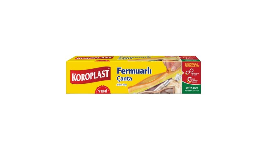 Koroplast Zippered Multi-Purpose Bag Medium Size 12-Pack