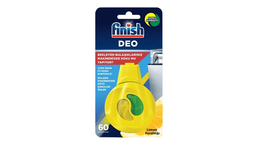 Finish Bulaşık Makinesi Koku Önleyici Limon Ferahlığı 60 Yıkama