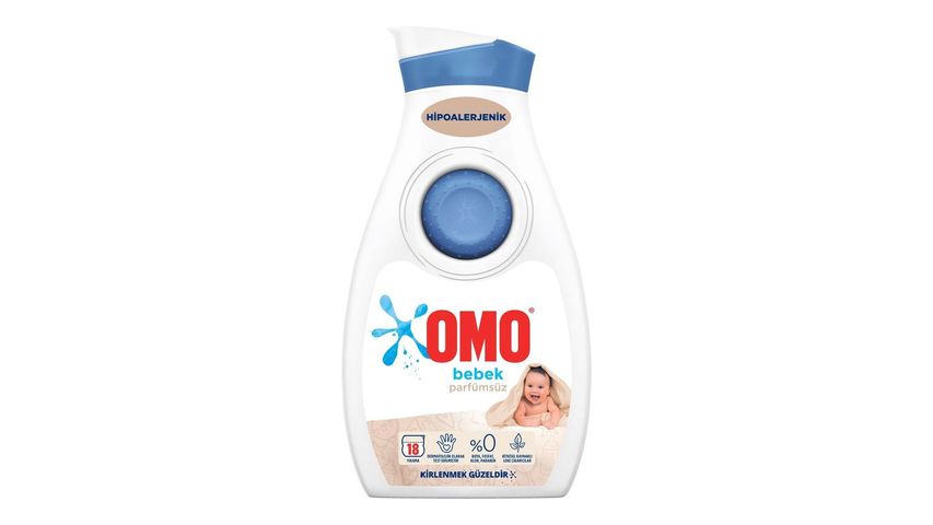 Omo Bebek Parfümsüz Hipoalerjenik Sıvı Çamaşır Deterjanı 900 ml