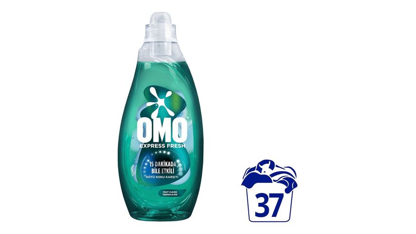Omo Express Fresh Kötü Koku Karşıtı Beyazlar & Renkliler için Sıvı Deterjan 1480 ml