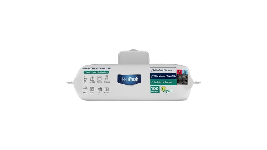 DeepFresh İz Bırakmaz Yüzey Temizleme Mendili 100 Yaprak