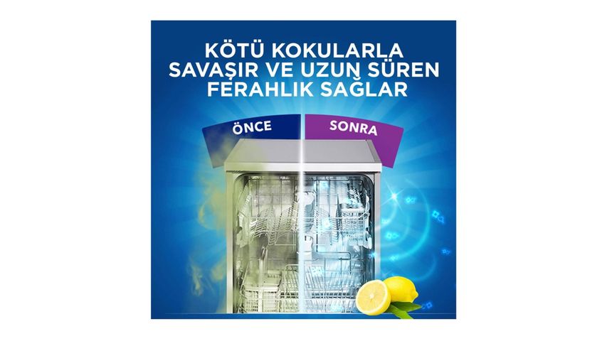 Finish Bulaşık Makinesi Koku Önleyici Limon Ferahlığı 60 Yıkama