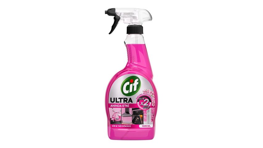 Cif Ultra Anında Etki Kir & Yağ Çözücü Sakura Sprey 1025 ml