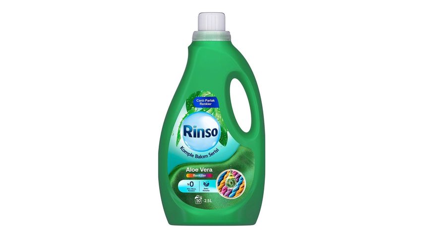 Rinso Komple Bakım Serisi Aloe Vera Renkliler İçin Sıvı Çamaşır Deterjanı 2500 ml