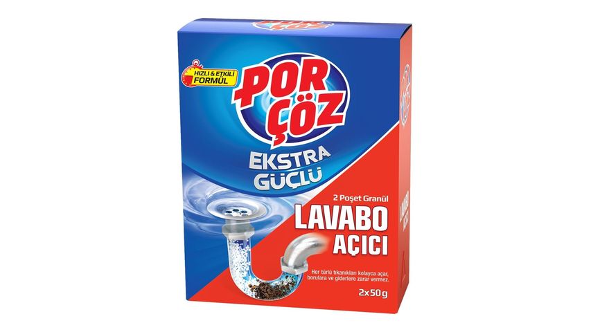 Porçöz Lavabo Açıcı Granul 2 x 50 g