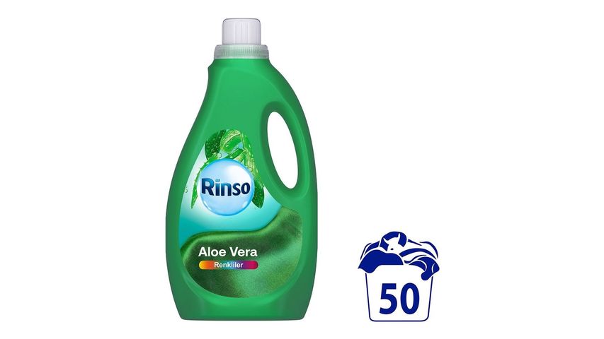 Rinso Komple Bakım Serisi Aloe Vera Renkliler İçin Sıvı Çamaşır Deterjanı 2500 ml