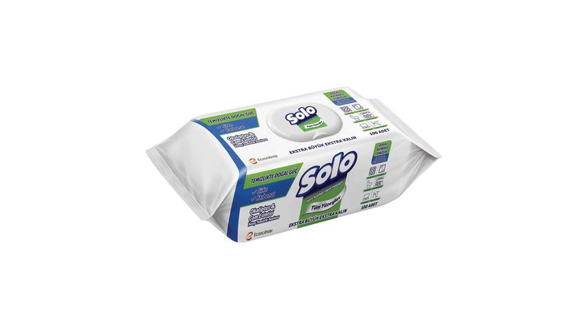 Solo Okaliptus & Çam Esintisi Kokulu Yüzey Temizleme Havlusu 100'lü