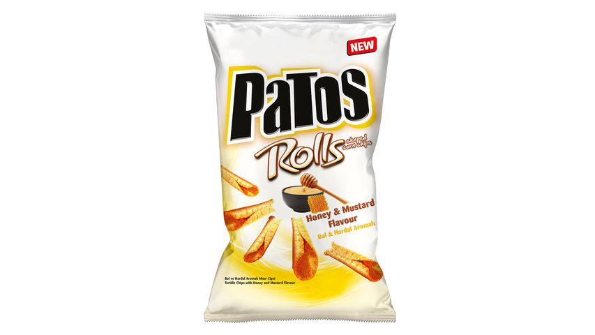 Patos Rolls Honey & Mustard Flavored Extra Large Chips 135 g