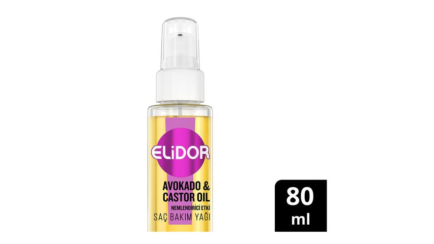 Elidor Avocado & Castor Oil Moisturizing Effect Hair Care Oil 80 ml