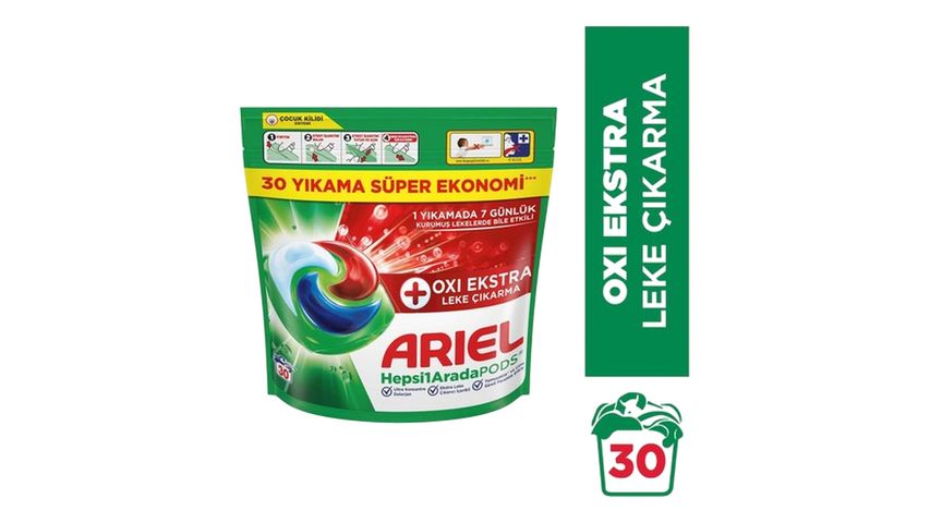 Ariel Oxi Extra All-in-1 Pods Laundry Detergent 30 Washes