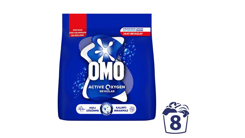 Omo Active Oxygen Powder Detergent 8 Washes 1.2 kg