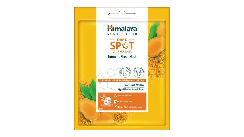 Himalaya Anti Spot Turmeric Extract Sheet Mask Niacinamide & Glycolic Acid & Hyaluronic Acid 30 g