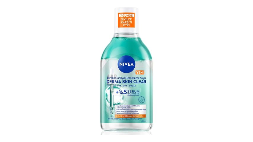 Nivea Sivilce Karşıtı Micellar Makyaj Temizleme Suyu Derma Skin Clear 400 ml