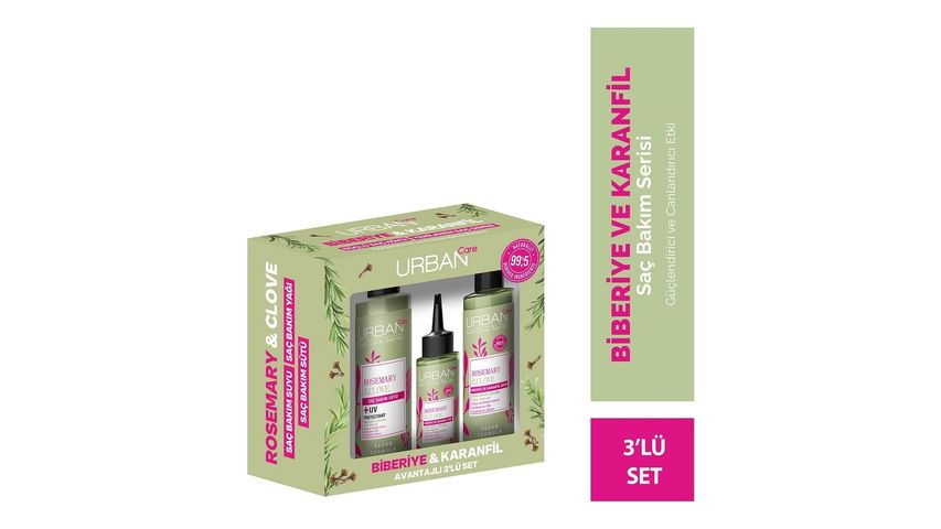 Urban Care Rosemary & Clove Hair Care Set of 3 450 ml