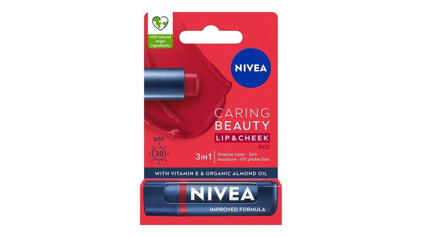 NIVEA Kırmızı Renkli Nemlendirici Dudak Bakım Kremi 4.8 g