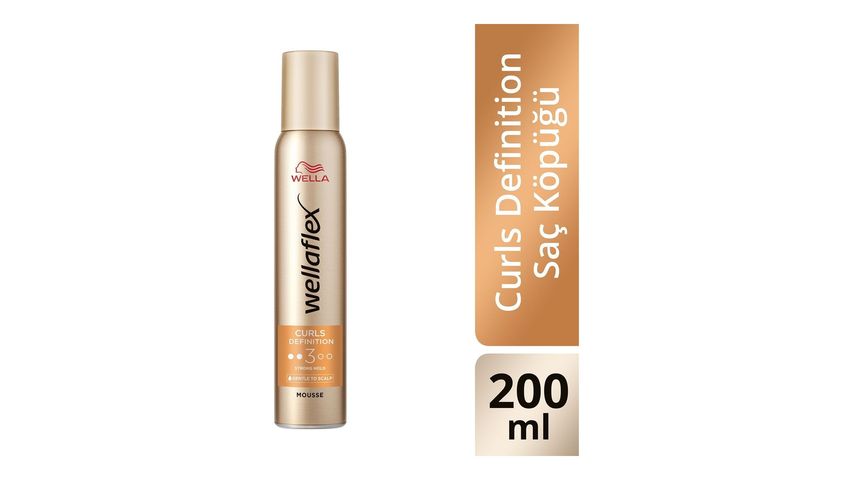 Wella Wellaflex Curls Definition Bukle Belirginleştirici Saç Köpüğü Strong Hold 200 ml