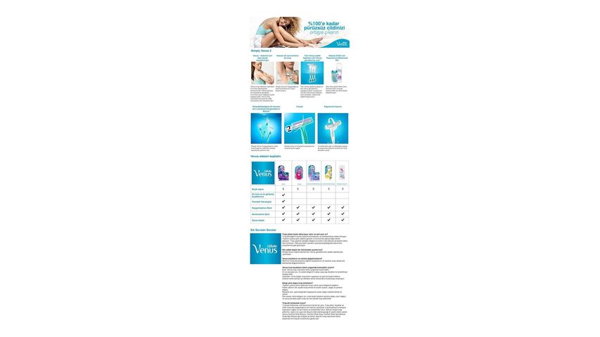 Gillette Simply Venus 2 Disposable Women's Razor 2 Pieces