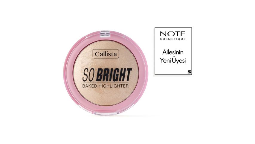 Callista So Bright Baked Highlighter Illuminator 01 Snowy Glowy Light