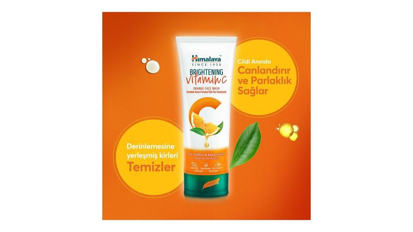 Himalaya Vitamin C Parlaklık Veren Portakal Özlü Yüz Temizleyici 100 ml
