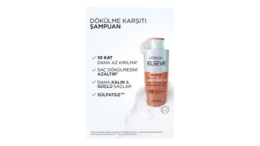 Elseve Growth Booster Dökülme Karşıtı Saç Bakım Şampuanı 200 ml