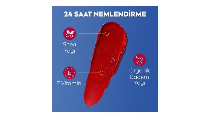 NIVEA Kırmızı Renkli Nemlendirici Dudak Bakım Kremi 4.8 g
