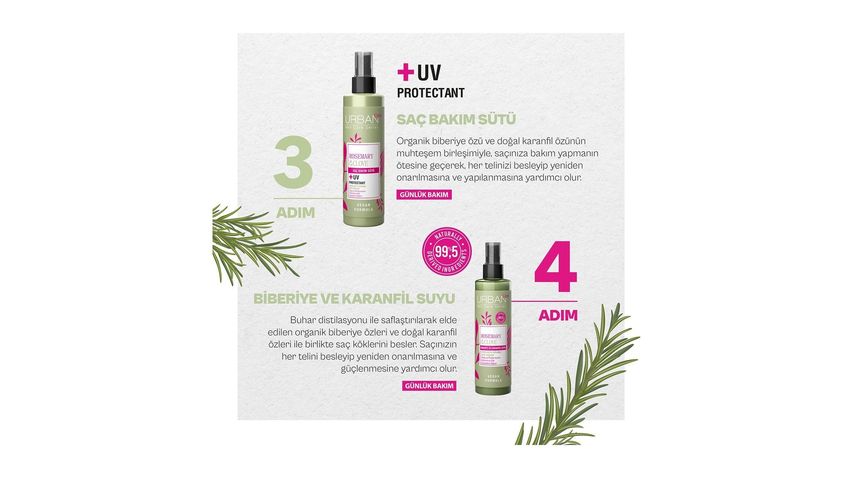 Urban Care Rosemary & Clove Hair Care Set of 3 450 ml