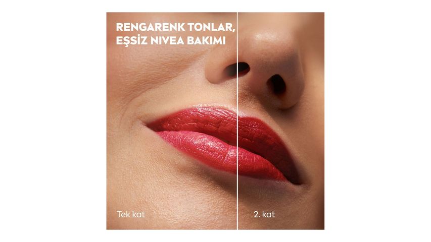 NIVEA Kırmızı Renkli Nemlendirici Dudak Bakım Kremi 4.8 g