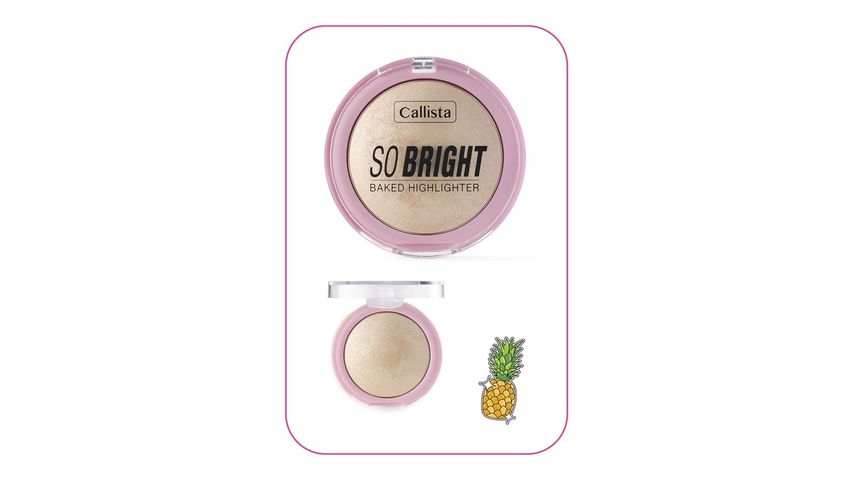 Callista So Bright Baked Highlighter Illuminator 01 Snowy Glowy Light