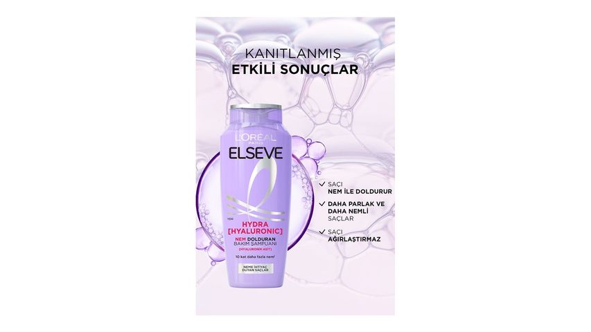 Elseve Hydra Hyaluronic Nem Dolduran Şampuan 300 ml