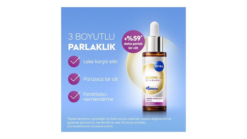 Nivea Luminous630 Skin Glow Anında Aydınlatıcı Serum 30 ml