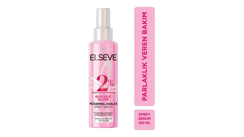 Elseve Glycolic Gloss Parlaklık Veren Saç Bakım Serumu 150 ml