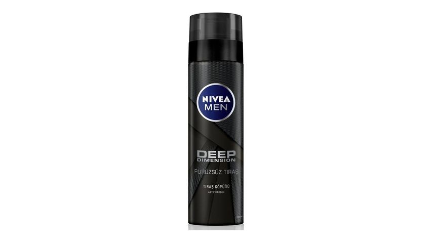 NIVEA MEN Erkek Tıraş Köpüğü Deep Dimension 200 ml