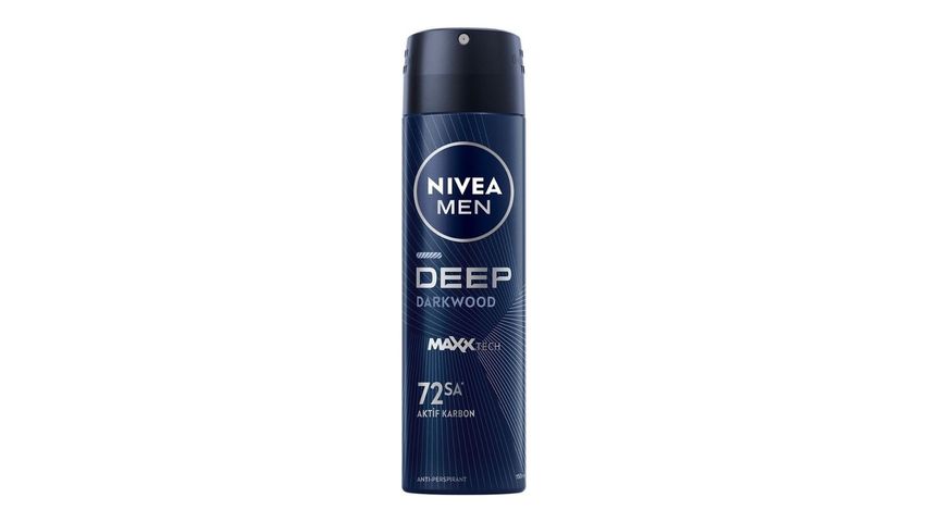 NIVEA MEN Erkek Sprey Deodorant Deep Dimension Aktif Karbon 150 ml