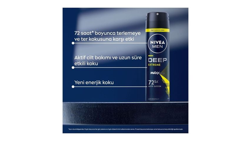 NIVEA MEN Erkek Sprey Deodorant Deep Extreme 150 ml