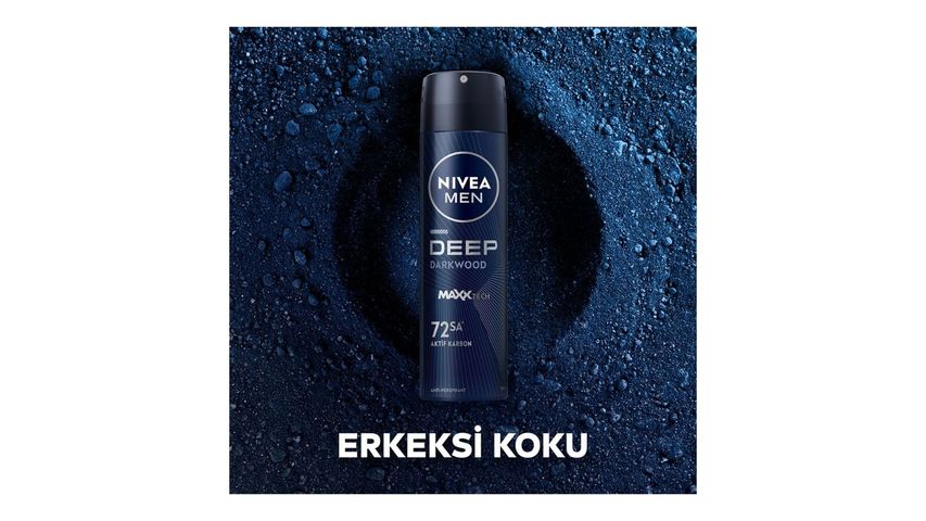 NIVEA MEN Erkek Sprey Deodorant Deep Dimension Aktif Karbon 150 ml