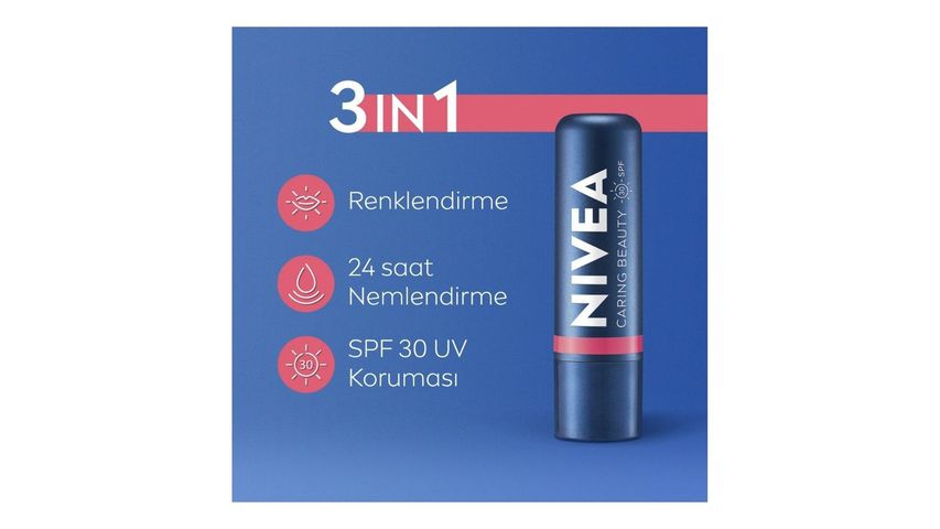 NIVEA Rose Nemlendirici Dudak Bakım Kremi 4.8 g