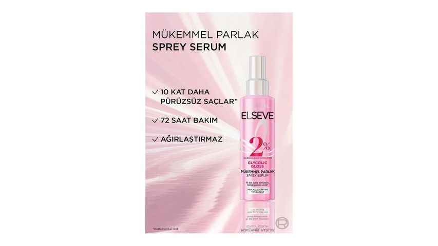 Elseve Glycolic Gloss Parlaklık Veren Saç Bakım Serumu 150 ml