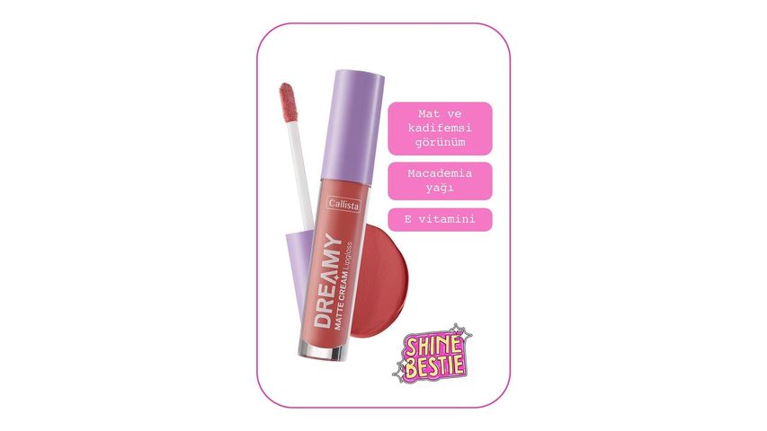Callista Dreamy Matte Cream Lipgloss 206 My Kingdom - Pink
