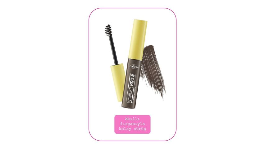 Callista Wonder Brow Eyebrow Mascara Kaş Maskarası 03 Koyu Kahve