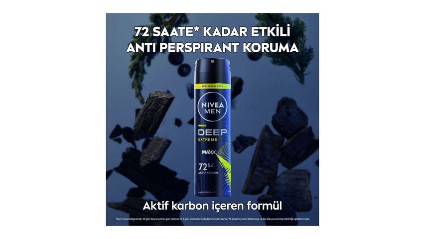 NIVEA MEN Erkek Sprey Deodorant Deep Extreme 150 ml