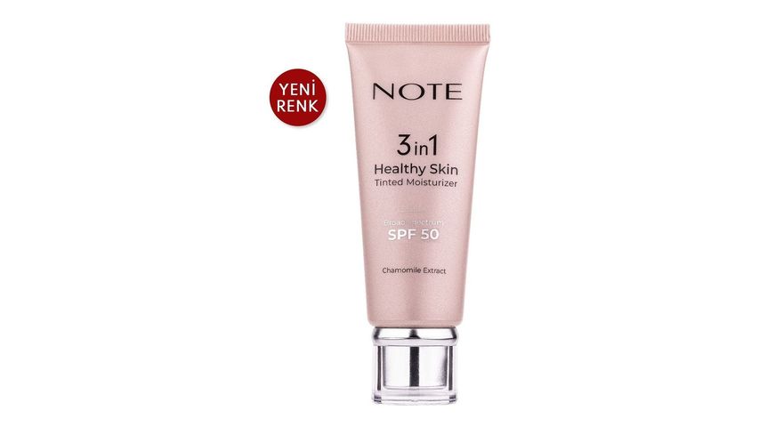 Note 3 in 1 Healthy Skin Tinted Moisturizer 50 SPF Renk Ton Eşitleyici Aydınlatıcı Krem 00 Light Açık Ton