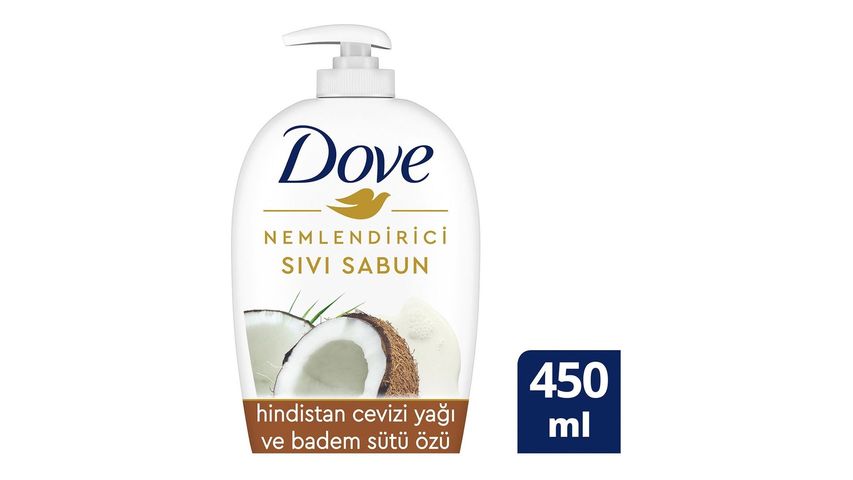 Dove Nemlendirici Sıvı Sabun Hindistan Cevizi Yağı & Badem Sütü 450 ml